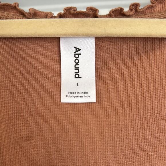 NWOT Abound Tan Ruched Babydoll Mini Dress - Picture 2 of 6